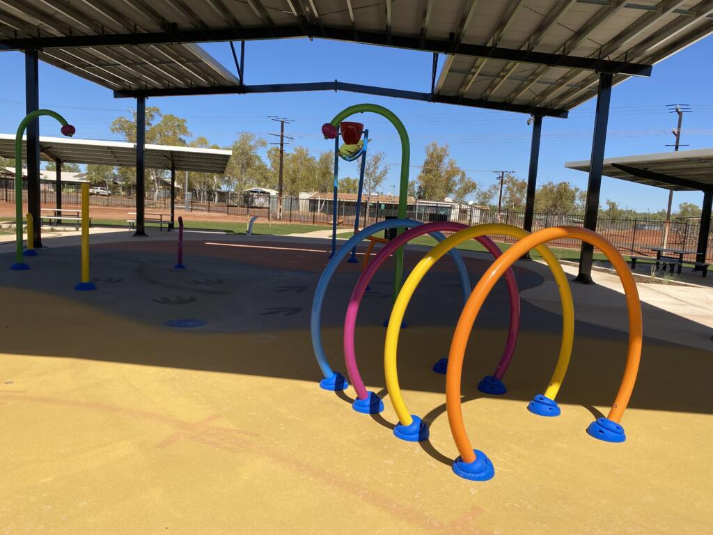 Playrope Lajamanu splash pad - Rainbow No2 and overview