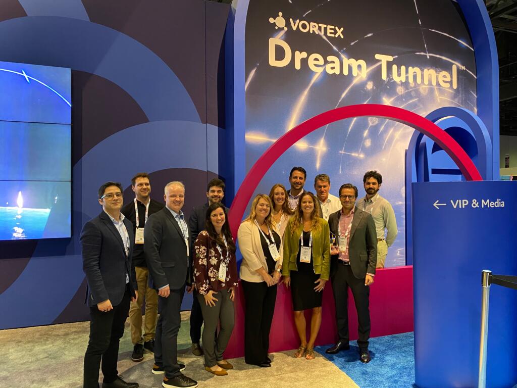 Vortex team at Dream Tunnel booth