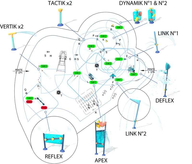 Parc Valois Splashpad® Modernization parc valois sz plan